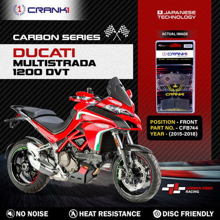 CRANK1 Brake Pads for Ducati Multistrada 1200 DVT — Sintered, Front & Rear