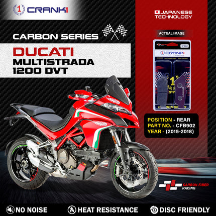 CRANK1 Brake Pads for Ducati Multistrada 1200 DVT — Sintered, Front & Rear
