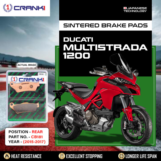 CRANK1 Brake Pads for Triumph Tiger 800 — Sintered, Front & Rear