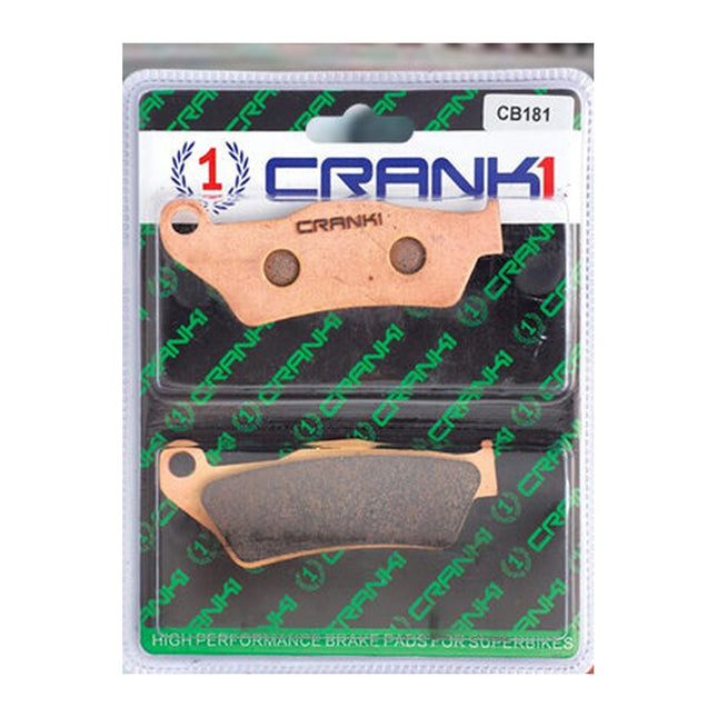 CRANK1 Brake Pads for Triumph Tiger 800, Sintered, Front & Rear, in retail packaging