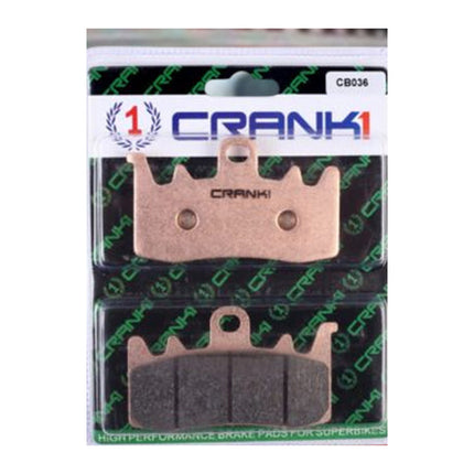 CRANK1 Brake Pads for Ducati Multistrada 950, Ceramic & Sintered, Front & Rear, in retail packaging