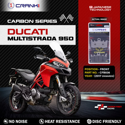 CRANK1 Brake Pads for Ducati Multistrada 950 — Ceramic & Sintered, Front & Rear