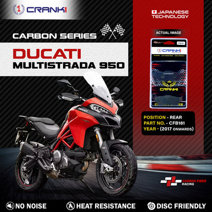 CRANK1 Brake Pads for Ducati Multistrada 950 — Ceramic & Sintered, Front & Rear