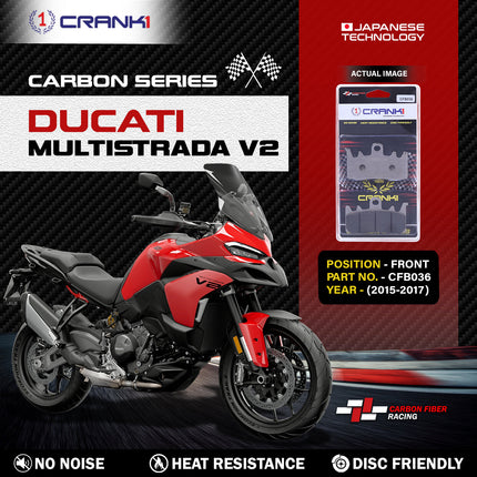 CRANK1 Brake Pads for Ducati Multistrada V2 — Sintered, Front & Rear