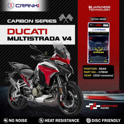 CRANK1 Brake Pads for Ducati Multistrada 1200 V4 — Sintered, Rear