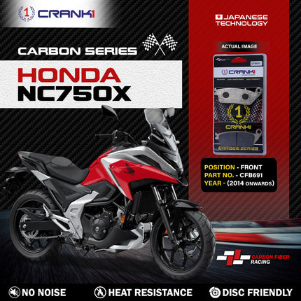 CRANK1 Brake Pads for Honda NC750X — Sintered, Front & Rear