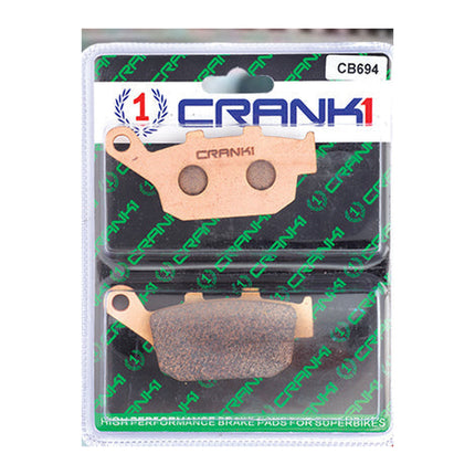 CRANK1 Brake Pads for Honda NC750X, Sintered, Front & Rear, in retail packaging