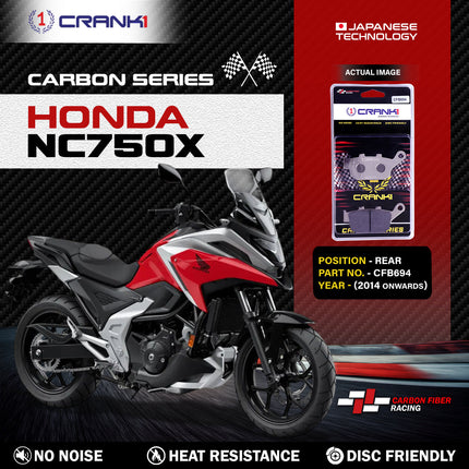 CRANK1 Brake Pads for Honda NC750X — Sintered, Front & Rear