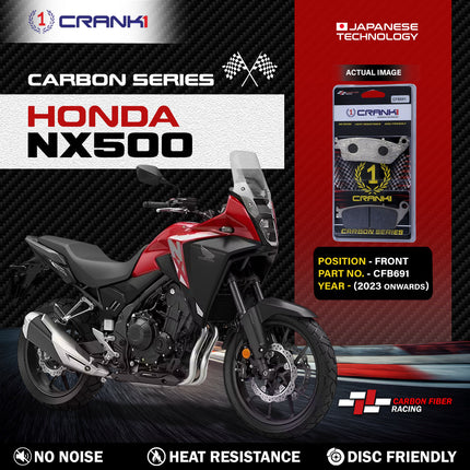 CRANK1 Brake Pads for Honda NX500 — Sintered, Front & Rear