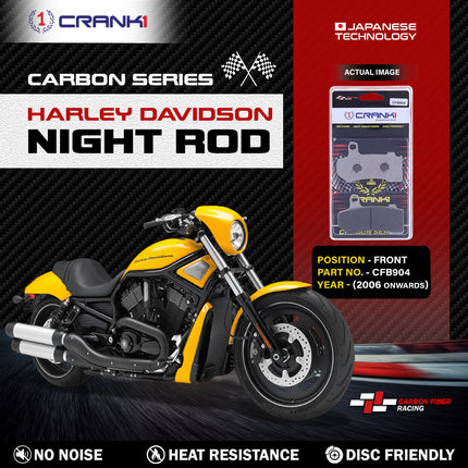 CRANK1 Brake Pads for Harley Davidson Night Rod — Sintered, Front & Rear
