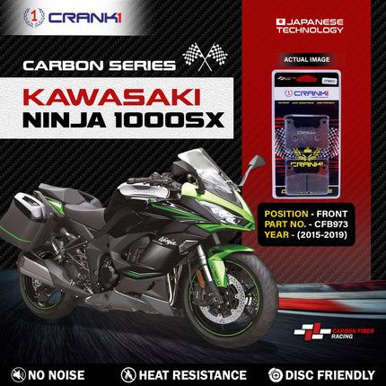 CRANK1 Brake Pads for Kawasaki Ninja 1000SX — Ceramic & Sintered, Front & Rear