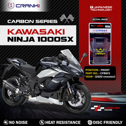 CRANK1 Brake Pads for Kawasaki Ninja 1000SX — Ceramic & Sintered, Front & Rear