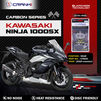 CRANK1 Brake Pads for Kawasaki Ninja 1000SX — Ceramic & Sintered, Front & Rear