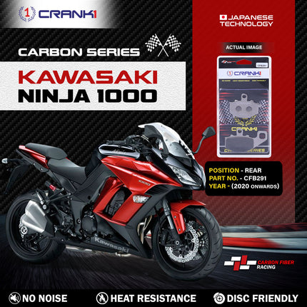 CRANK1 Brake Pads for Kawasaki Ninja 1000 — Ceramic & Sintered, Front & Rear