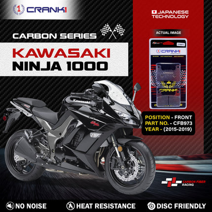 CRANK1 Brake Pads for Kawasaki Ninja 1000 — Ceramic & Sintered, Front & Rear