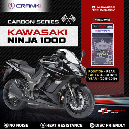 CRANK1 Brake Pads for Kawasaki Ninja 1000 — Ceramic & Sintered, Front & Rear