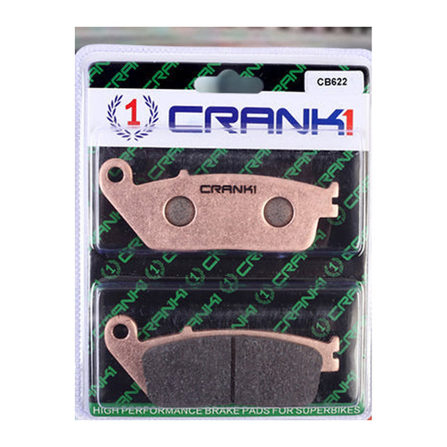 CRANK1 Brake Pads for Triumph Street Triple S 765, Sintered, Front & Rear, in retail packaging