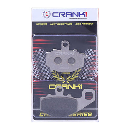 CRANK1 Brake Pads for Kawasaki Ninja 650, Ceramic & Sintered, Front & Rear, in retail packaging