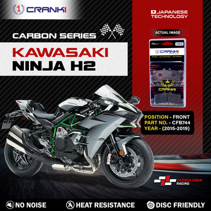 CRANK1 Brake Pads for Kawasaki Ninja H2 — Sintered, Front & Rear