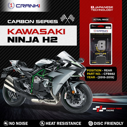 CRANK1 Brake Pads for Kawasaki Ninja H2 — Sintered, Front & Rear