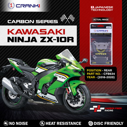 CRANK1 Brake Pads for Kawasaki Ninja ZX-10R — Sintered, Front & Rear