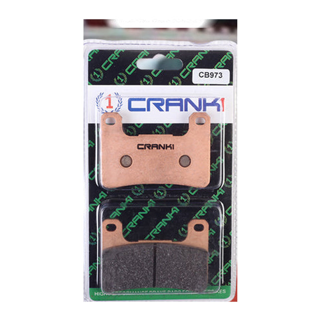 CRANK1 Brake Pads for Kawasaki Ninja ZX-10R, Sintered, Front & Rear, in retail packaging