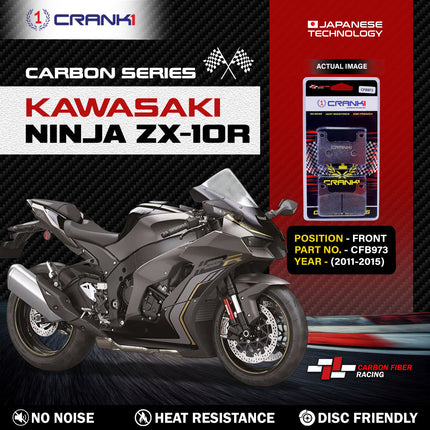 CRANK1 Brake Pads for Kawasaki Ninja ZX-10R — Sintered, Front & Rear