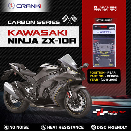 CRANK1 Brake Pads for Kawasaki Ninja ZX-10R — Sintered, Front & Rear