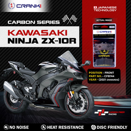 CRANK1 Brake Pads for Kawasaki Ninja ZX-10R — Sintered, Front & Rear