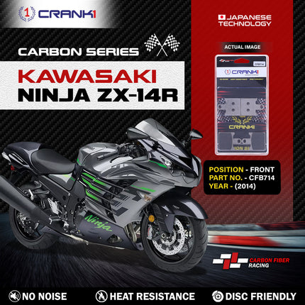 CRANK1 Brake Pads for Kawasaki Ninja ZX-14R — Sintered, Front & Rear