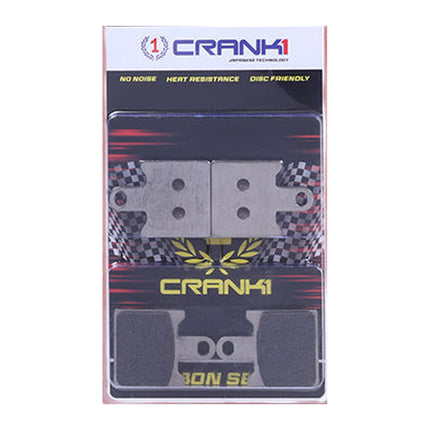 CRANK1 Brake Pads for Kawasaki Ninja ZX-14R, Sintered, Front & Rear, in retail packaging