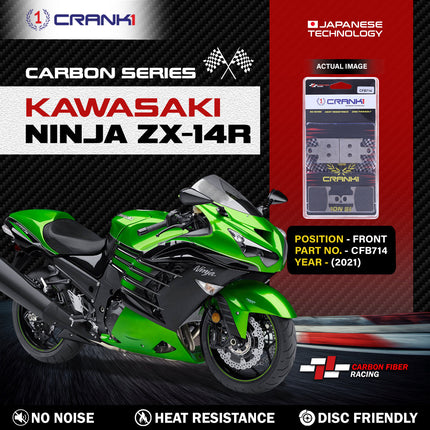CRANK1 Brake Pads for Kawasaki Ninja ZX-14R — Sintered, Front & Rear
