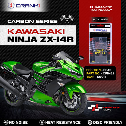 CRANK1 Brake Pads for Kawasaki Ninja ZX-14R — Sintered, Front & Rear