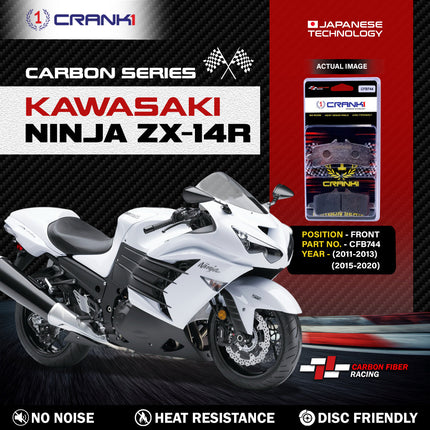 CRANK1 Brake Pads for Kawasaki Ninja ZX-14R — Sintered, Front & Rear