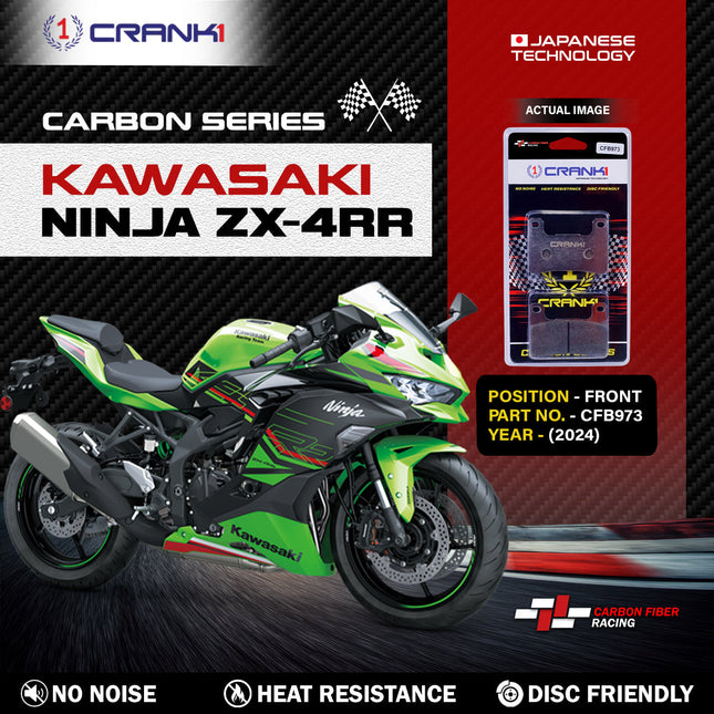 CRANK1 Brake Pads for Kawasaki Ninja ZX-4RR — Sintered, Front