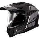 LS2 MX436 Pioneer II Hill Matt Black White adventure helmet