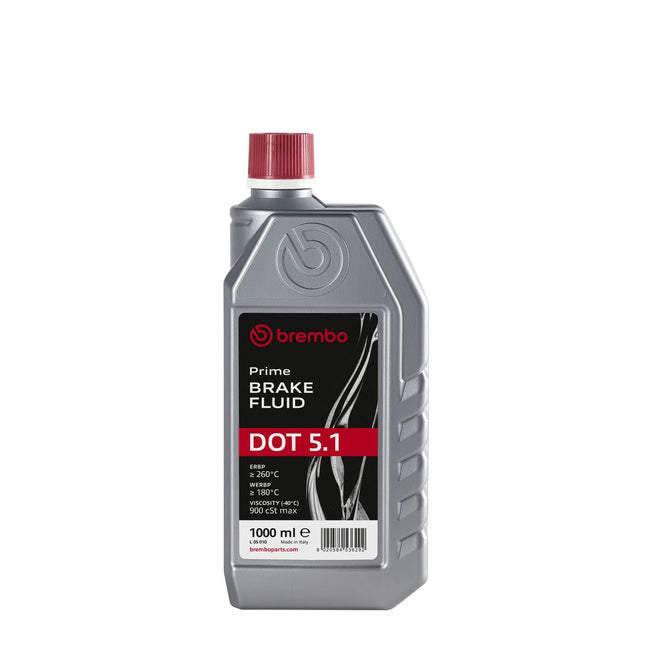 Brembo brake fluid bottle on a white background
