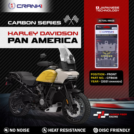 CRANK1 Brake Pads for Harley Davidson Pan America — Sintered, Front & Rear