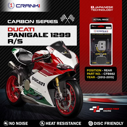 CRANK1 Brake Pads for Ducati Panigale 1299 R/S — Sintered, Front & Rear