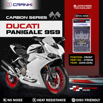CRANK1 Brake Pads for Ducati Panigale 959 — Ceramic & Sintered, Front & Rear