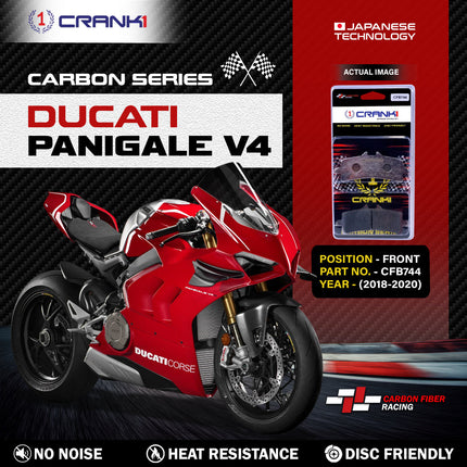 CRANK1 Brake Pads for Ducati Panigale V4 — Sintered, Front & Rear