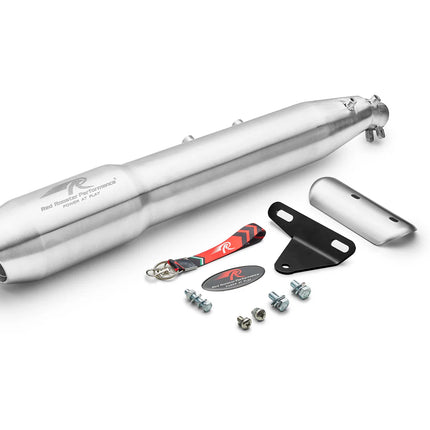 Red Rooster Pegasus Max Exhaust - Honda CB350 (Polish / Black / Matte)