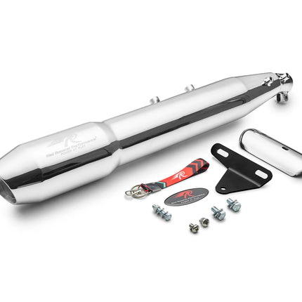 Red Rooster Pegasus Max Exhaust - Honda CB350 (Polish / Black / Matte)