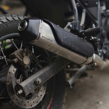 Powerage Slip-On Exhaust for Royal Enfield Himalayan 411 – Brushed Steel Finish