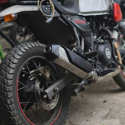 Powerage Slip-On Exhaust for Royal Enfield Himalayan 411 – Brushed Steel Finish