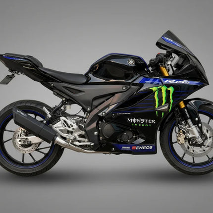 Barrel Rogue exhaust Yamaha R15 V4 with bend pipe black