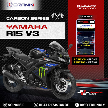 CRANK1 Carbon Brake Pads for Yamaha R15 V3