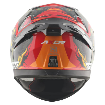Axor Apex Ascetic Full Face Helmet – Red Grey (Dual Visor, ISI & DOT Certified)