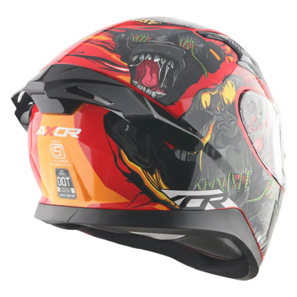 Axor Apex Ascetic Full Face Helmet – Red Grey (Dual Visor, ISI & DOT Certified)