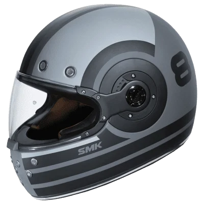 SMK Retro Ranko MA266 matte black grey full face motorcycle helmet